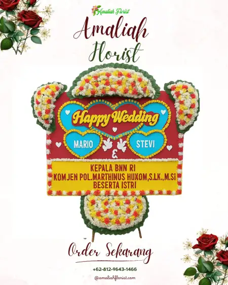 Papan Bunga Pernikahan Sabandar